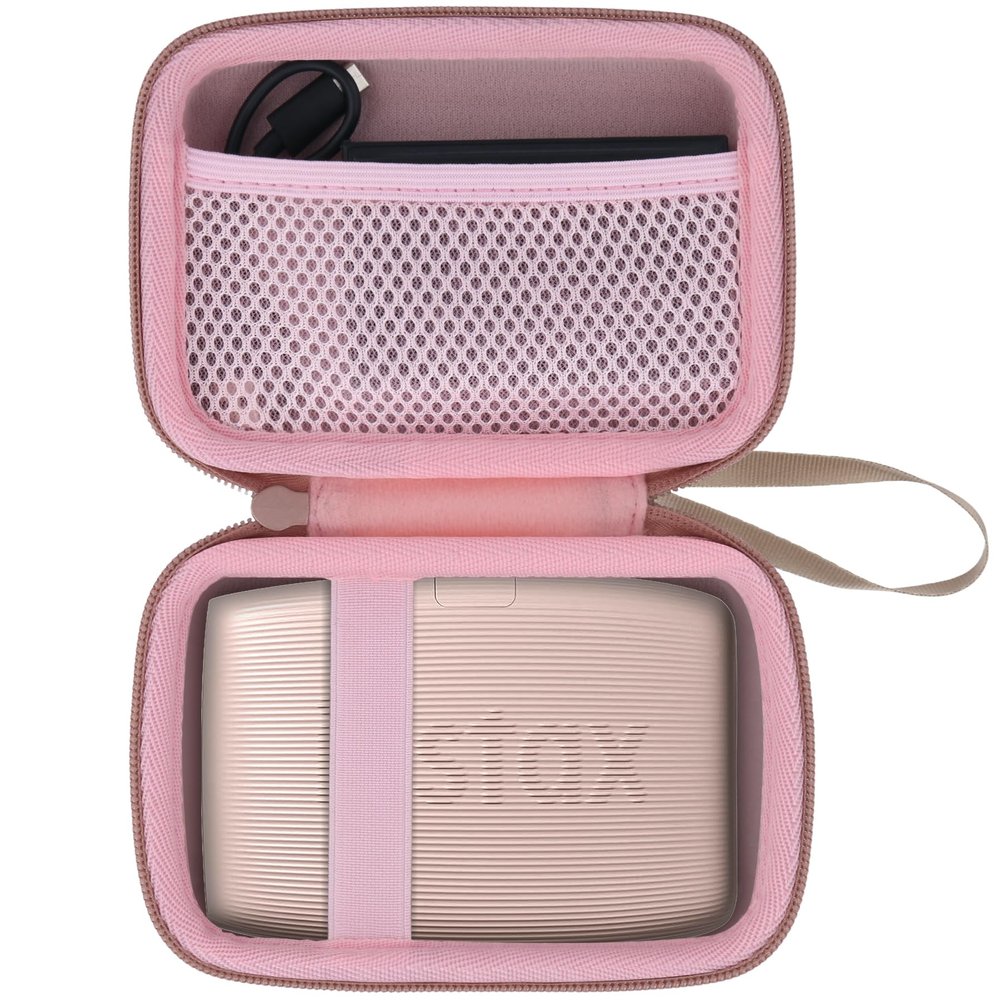 co2CREA Hard Travel Case Replacement for Fujifilm Instax Mini Link 3 2 1 Smartphone Printer (Rose Pink Case)