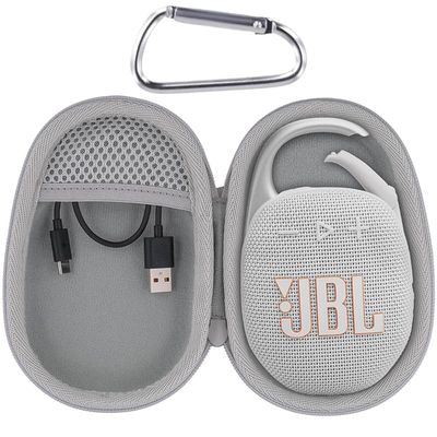 Aenllosi Hard Carrying Case for JBL Clip 5 Bluetooth Speaker, Clip 5 Speaker Protective Case, White (Case Only)