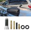 Zufoty Car Short Antenna, 1.37" Stubby Aluminum Aerial Antenna with 4 Screws & 2 Rubber Gaskets, Carbon Fiber Car Audio & Video Antennas for AM/FM Reception, Universal Car Accessories for Most Car view 1