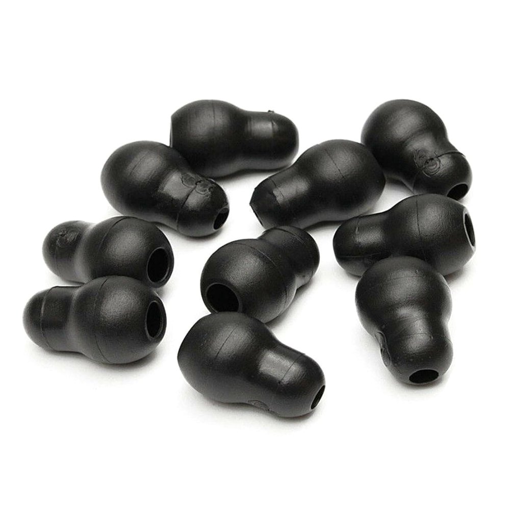 10Pcs Silicone Black Earbud, in-Ear Headphones Silicone Replacement Earbud Tips for Littmann Stethoscope