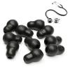 10Pcs Silicone Black Earbud, in-Ear Headphones Silicone Replacement Earbud Tips for Littmann Stethoscope view 2