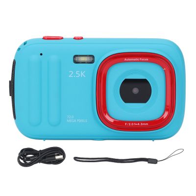 Cuifati 72MP 2.5K HD Digital Camera, IPS Color Display, Anti Shake Auto Focus, Portable, 16X Digital Zoom Camera for Photography, Video Recording, Travel (Blue)