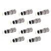 BNC Male RG6 Compression Connector(10Pcs), Speedy Installation Snap Seal Plug Connector Sky Satellite Virgin Cable view 1