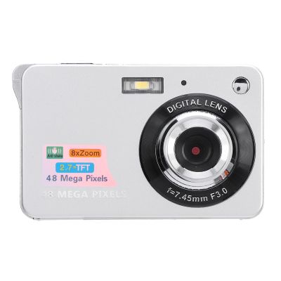 48MP 4K HD Digital Camera, Color Display, Anti Shake 48MP, Portable, 8X Digital Zoom Camera for Photography, Video Recording, Travel, with Fill Light, 2.7 Inch TFT LCD