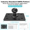Dosvsi Heavy Duty Tablet Holder for Truck, Drill Base Car Tablet Holder with Metal Adjustable Arm, RV Pickup Vehicle Dashboard Mount for iPad Pro 12.9 Air Mini, Galaxy Tab, Z Fold, iPhone, 4-13"Device view 2