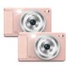 WONNIE Digital Camera 56MP, FHD 1080P Point & Shoot Camera with 32GB SD Card, 2 Batteries, and Lanyard, Ideal for Kids & Teens, Suitable Gift for GirlsPink, 2-Pack view 1