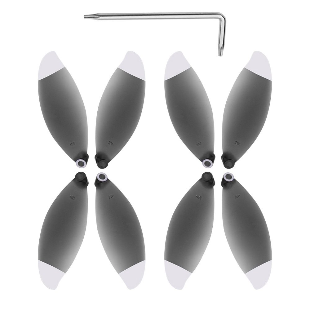 4Pair CW CCW Propeller Replacement Kit with Wrench Kit for Parrot Anafi Drone, Silver Quick Release