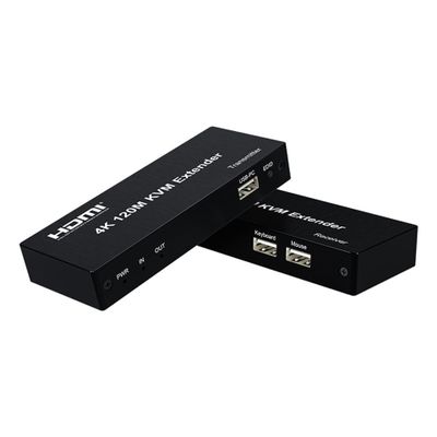 4K 30Hz 120M HDMI KVM Extender Over Rj45 Cat5e/6 Cable up to 120M HDMI USB Extender with Loop-Out for PC NVR Mouse Keyboard
