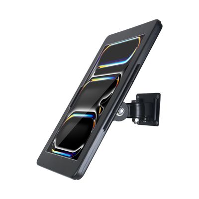 WeSTRUGGLE for 11 Inch iPad Pro 2024 M4 (5th Gen), On Wall Mount Bracket Excluding Other 11" iPad,with Lock &Key, Multi Angle Design,Metal,(Black)