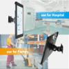 WeSTRUGGLE for 11 Inch iPad Pro 2024 M4 (5th Gen), On Wall Mount Bracket Excluding Other 11" iPad,with Lock &Key, Multi Angle Design,Metal,(Black) view 4