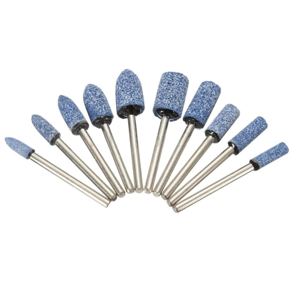 4mm-10mm Abrasive Mounted Stone Rotary Tool for Dremel Rotary Tools, 10Pcs