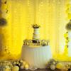 1010ft Yellow Tulle Backdrop Curtain with Lights String for Parties, Sheer Curtain Backdrop Drapes for Wedding Party Photography Background view 4