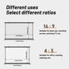 Projector Screen 60" Wall Mounted 4K HD Projection Screen, 4:3 16:9 Ratio Home Theatre Cinema Screen, Ideal for Home, Classroom, Office Presentations Black(4:3) view 4