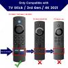 2-Pack Glowing Green + Glow Blue Remote Cover Compatible with Amazon Fire TV Stick, HD, 3rd Gen., 4K Remote Controls, Anti-Slip Silicone Protective Case with Lanyard, GITD! view 3