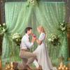 20ft x 10ft Green Backdrop Curtain with Lights String for Parties, Sheer Tulle Wedding Photo Backdrops Drapes for Baby Shower Birthday Party Decorations Background for Photography view 3