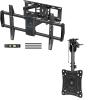 MOUNTUP MU0028-B Full Motion TV Wall Mount for Most 42-82 inch TVs Holds up to 100lbs Bundle MU0049 Foldable Under Cabinet TV Mount view 1