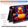 13.5''Portable Monitor for latop ,2K FHD 60HZ Laptop Monitor Screen,USB-C and HDMI Inputs, Ultra-Slim IPS Panel with HDR and Premium Smart Cover & Speakers for Laptop,PC,Phone,PS4/5,Switch,Mac,Xbox view 2