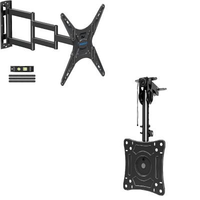 MOUNTUP Long Arm TV Mount for 26-60 Inch TVs MU0057 Bundle Under Cabinet TV Mount MU0049