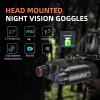 WGFXYBFY Night Vision Goggles Head-Mounted,NV8160 Night Vision Binoculars for Adults,1312FT Digital Infrared Scope,8X Digital Zoom,with 32GB SD Card,Black view 2