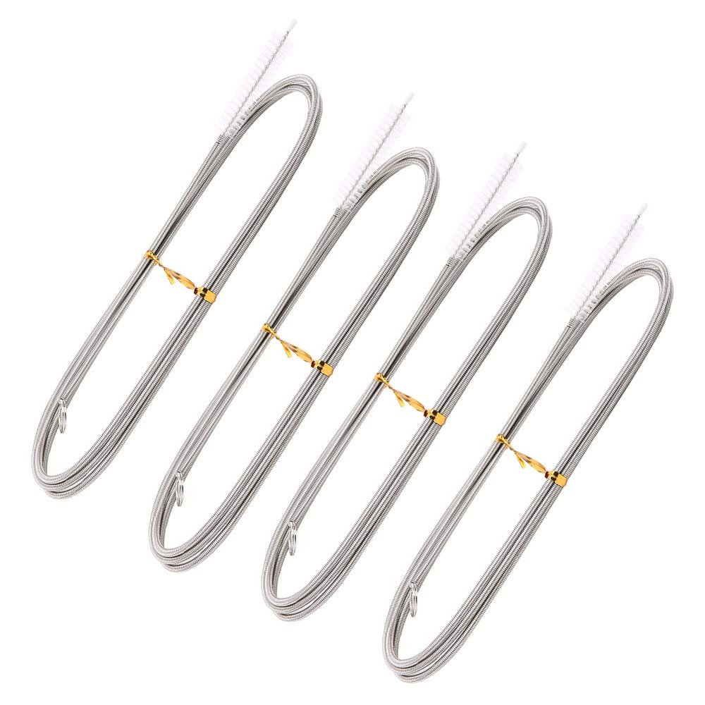 CDQL 4Pcs Long Flexible Refrigerator Scrub Brush, Efficient Use Pipe Drain Hole Dredging Tools Accessory, 61in Scrub Brush