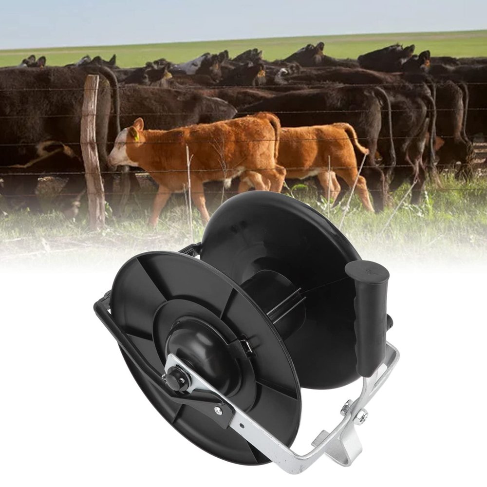Electric Fence Wire Reel, 3 to 1 Gear Ratio Fence Electrified Rope Reel ABS Fence Electrified Rope Cord Reel Electrified Rope Winder for Farm MLD 005 (MLD-005)