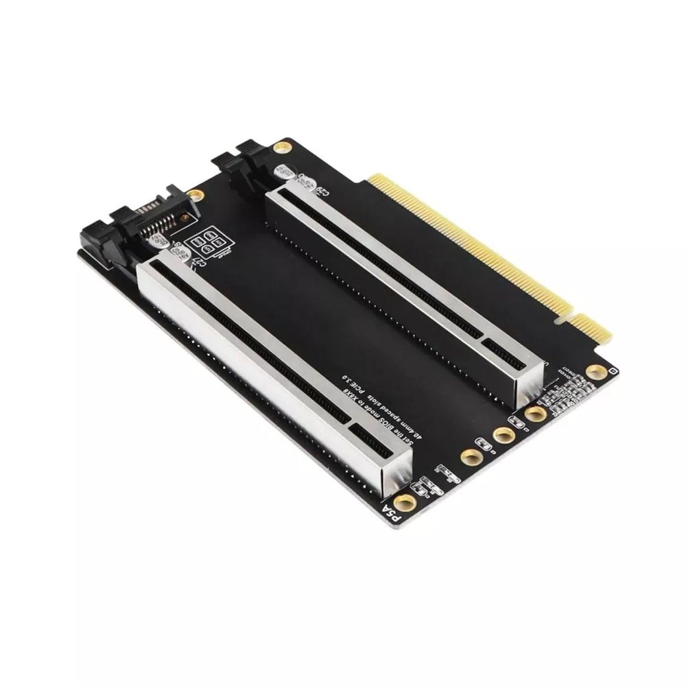 Expansion Card Gen3 Split Card Bifurcation x16 to x8x8 40.4mm, PCIe3.0 x16 1 to 2