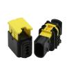 Chunsu 2/5/10/20 Sets 3 Pin Waterproof Connector Automotive Electrical Female Male Black Plug 1-1418448-1 1-1670730-1(3p Male Female,5 Sets) view 2