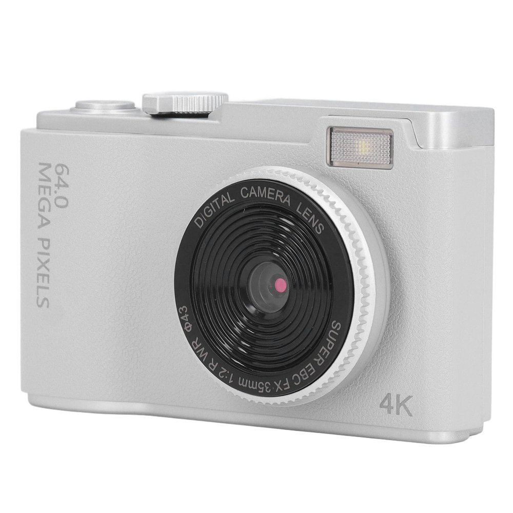 Asixxsix Digital Camera, Autofocus 48MP 1080P Vlogging Camera 16X Digital Zoom Anti Shake Compact Selfie Camera, 2.4 Inch Screen Compact Camera for Kid Student Children Teen Girl Boy