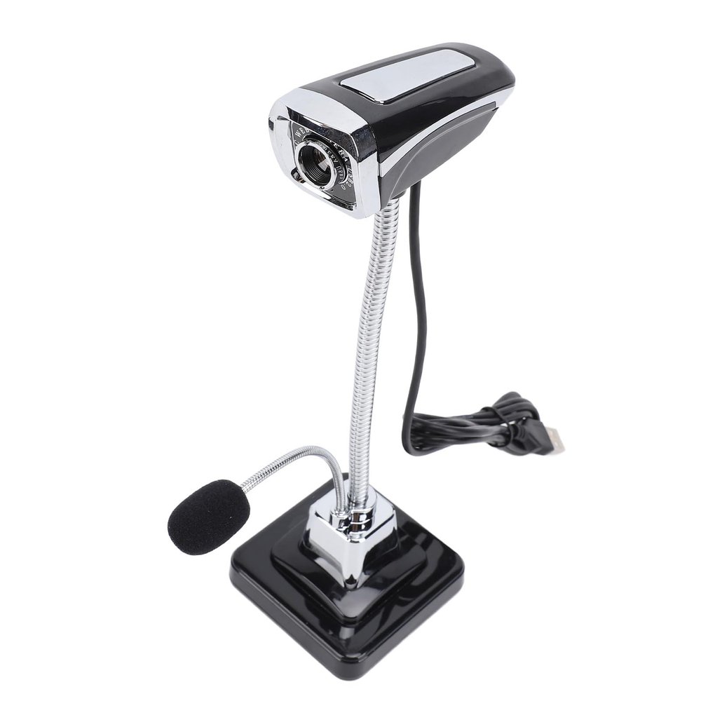 Webcam, 360 Degree Rotation Adjustable Focusing Computer Camera with Noise Cancelling Mic Plug and Play for Video Calling, Conferencing with 640 x 480 Pixels USB Interface