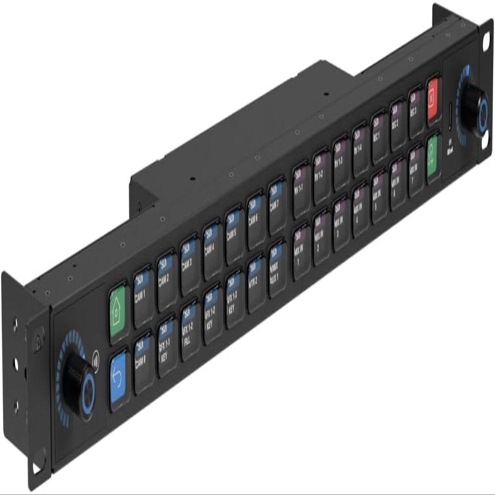 Elgato Stream Deck Studio  Hyper-Customisable Control Surface for Pro Broadcasting, Monitoring, KVM Switching, Supports Hybrid IP/SDI Systems, Fits 19 Racks