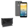 BoxWave Case Compatible with Sky Devices Platinum G55 - Elite Leather Messenger Pouch, Synthetic Leather Cover Case Envelope Design - Jet Black view 1