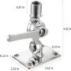 TANFEI Heavy Duty 316 Stainless Steel Marine VHF Antenna Mounts, Adjustable Base Mounts Ratchet with Screws view 2