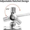 TANFEI Heavy Duty 316 Stainless Steel Marine VHF Antenna Mounts, Adjustable Base Mounts Ratchet with Screws view 4