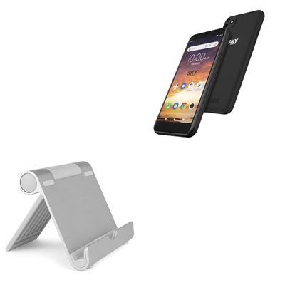 BoxWave Stand and Mount Compatible with Sky Devices Elite E55 Max - VersaView Aluminum Stand, Portable, Multi Angle Viewing Sturdy