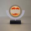 ADFLTFC Table Lamp Moving Sand Art Lamp, Sands of Time Lamp, 3D Sand Lamp Moving Sand Art Picture Round Sand Picture Lamp 3 Colors Art Light with Stand Relaxing Desktop Home Office Dcor(Red,B Frame) view 1