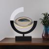 Moving Sand Art Picture With Light, 3D Round Sand Picture Lamp 3D Hourglass Deep Sea Sandscape Table Lamp, 3 Colors Sand Art Light With Stand Relaxing Desktop Home Decor And Office(Red,White Frame) view 3
