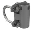 Aerial Mast Pipe Bracket Aerial Mast Pipe Bracket, Antenna Roof Mounting U for Dish Adapter Mount Side Installation view 2