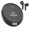 Coby CD Player Portable with Bluetooth & Wireless Earbuds, Wired Earbuds, FM Radio, AUX, MP3 Anti-Skip CD Player for Home, Car, Rechargeable Ear Buds, Lightweight view 1
