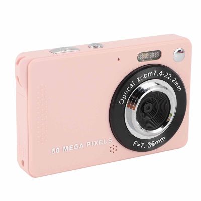 banapoy Digital Camera, 2.8 TFT 1080P Kids Camera 50MP Digital Point and Shoot Camera with 16X Zoom Anti Shake, Autofocus, Portable Travel Mini Camera for Teens Boys Girls (Pinkish)