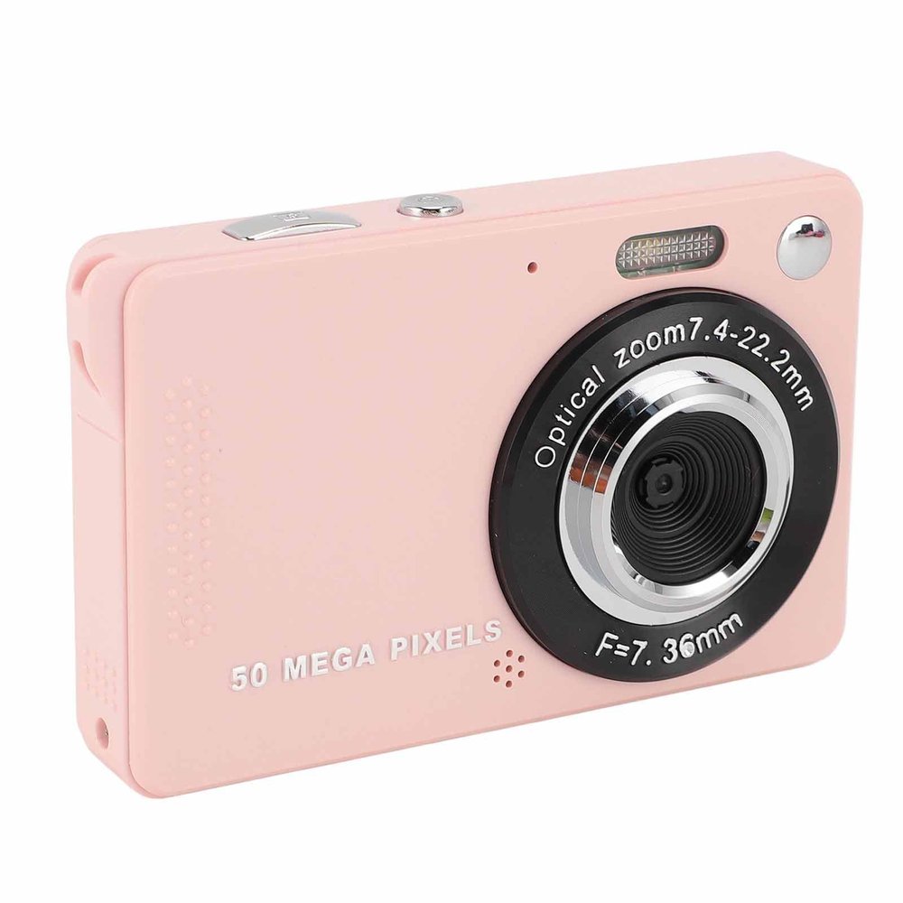 banapoy Digital Camera, 2.8 TFT 1080P Kids Camera 50MP Digital Point and Shoot Camera with 16X Zoom Anti Shake, Autofocus, Portable Travel Mini Camera for Teens Boys Girls (Pinkish)