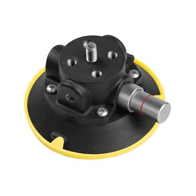 Kupo 4.5" Metal Pump Suction Cup, Heavy Duty Mount with 3/8"-16 Stud for Ball Heads, Cameras, and Accessories on Smooth Surfaces for Production Rigging (KG120011)