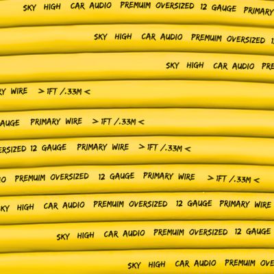 Sky High Car Audio CCA 12 Gauge Primary Wire 100ft (Yellow)