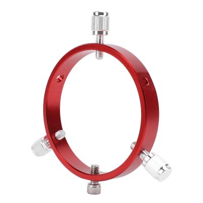 Guide Scope Ring 80mm Diameter Astronomy Telescope Finder Ring Bracket Widened 14mm Stable Screw Attachment for Diameter 60-80mm Telescope Tube, Red Color