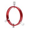 Guide Scope Ring 80mm Diameter Astronomy Telescope Finder Ring Bracket Widened 14mm Stable Screw Attachment for Diameter 60-80mm Telescope Tube, Red Color view 1