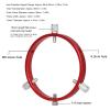 Guide Scope Ring 80mm Diameter Astronomy Telescope Finder Ring Bracket Widened 14mm Stable Screw Attachment for Diameter 60-80mm Telescope Tube, Red Color view 4