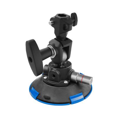 Kupo 6" Metal Pump Suction Cup, Heavy Duty Mount with 5/8" Swivel Baby Receiver for Cameras, Lights, and Accessories on Smooth Surfaces for Production Rigging (KG119811)