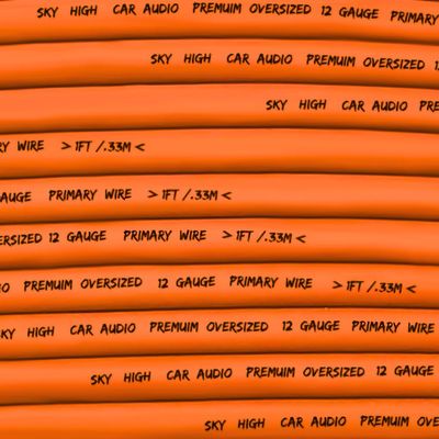 Sky High Car Audio CCA 12 Gauge Primary Wire 100ft (Orange)