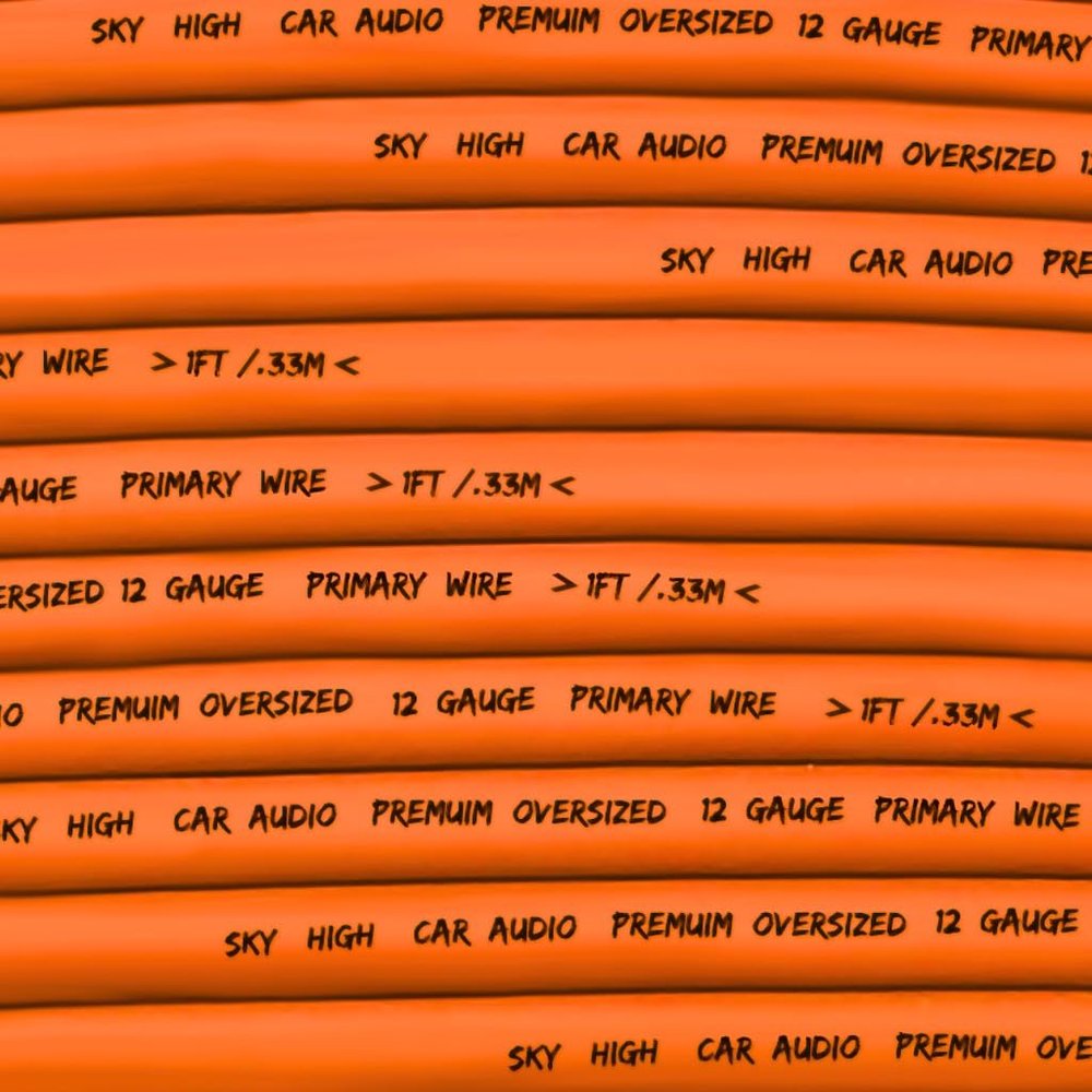 Sky High Car Audio CCA 12 Gauge Primary Wire 100ft (Orange)