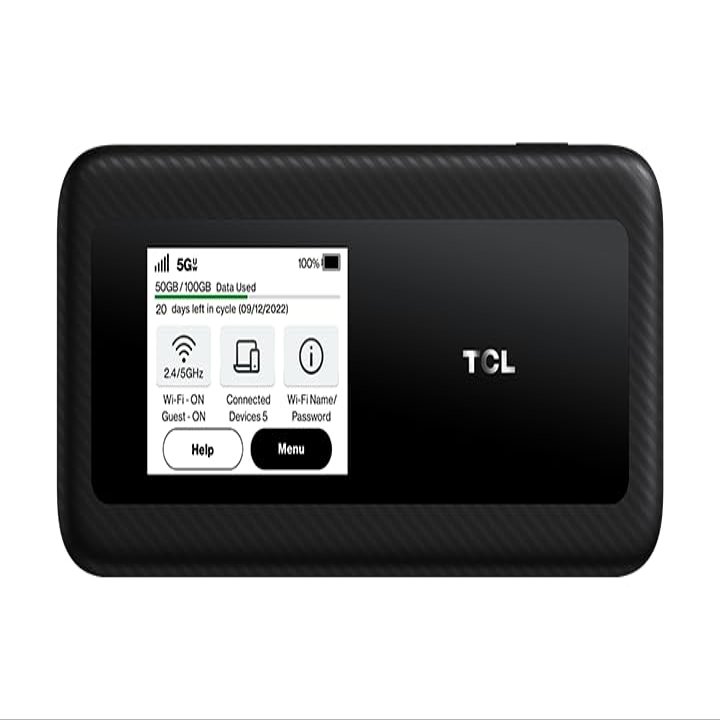 TCL Linkzone 5G UW (MW513U) | Verizon and GSM Unlocked | 5G MiFi Hotspot Router | Black (Renewed)