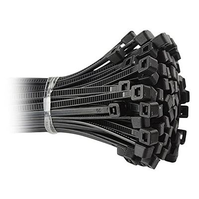 14" Black Cable Ties Heavy, Self-Locking Premium Nylon Cable Wire Ties for Indoor and Outdoor, 100PCS